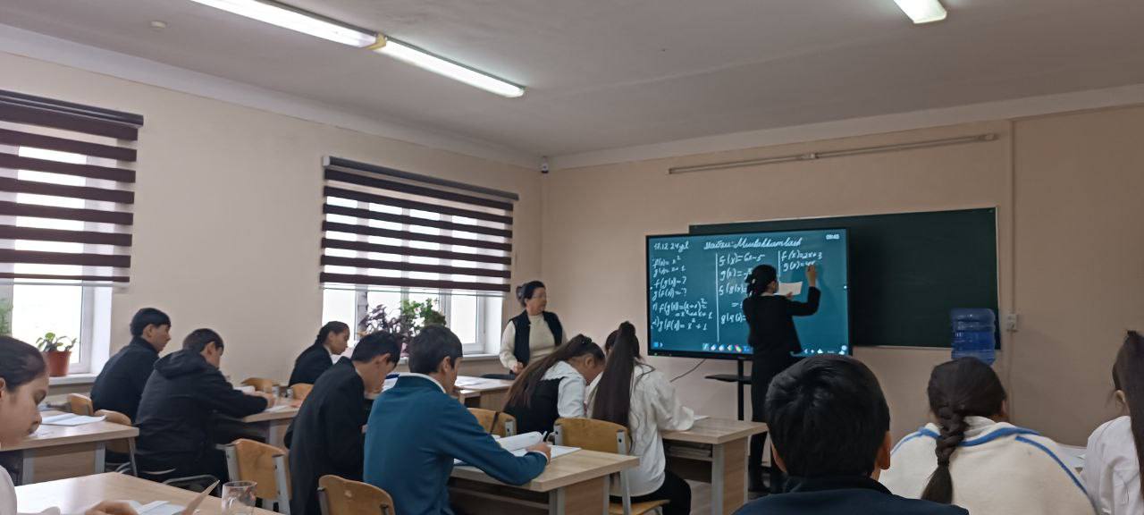 Maktabimizda Matematika fanidan Yaxshimova Arzigul ustoz tomidan o'tkazilgan ochiq dars